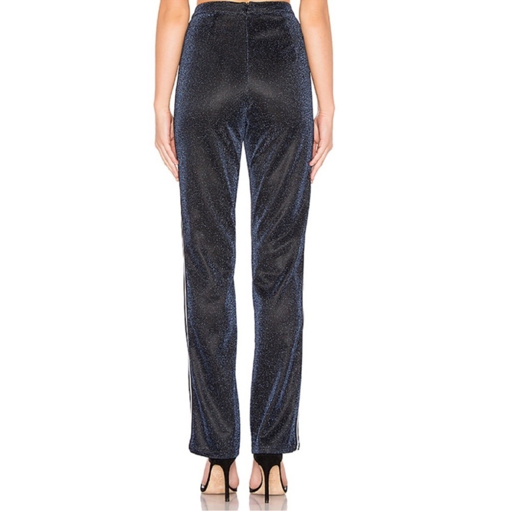 NWOT By The Way Revolve Navy Sparkle Side Stripe Pants Small Athleisure - Picture 3 of 10
